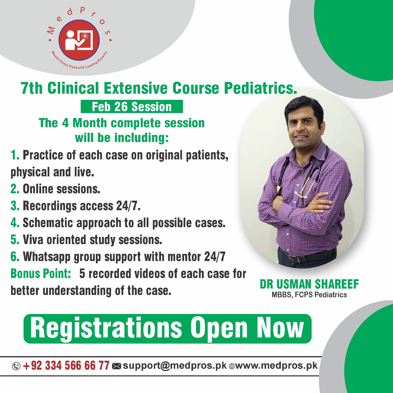7th clinical extensive course Pediatrics Feb 26 session.